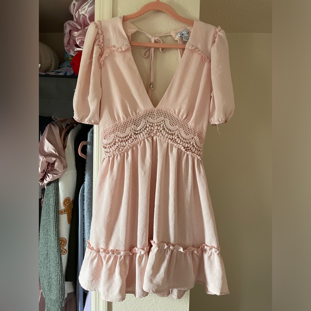 RUE21 Backless Pink Lace Summer Dress